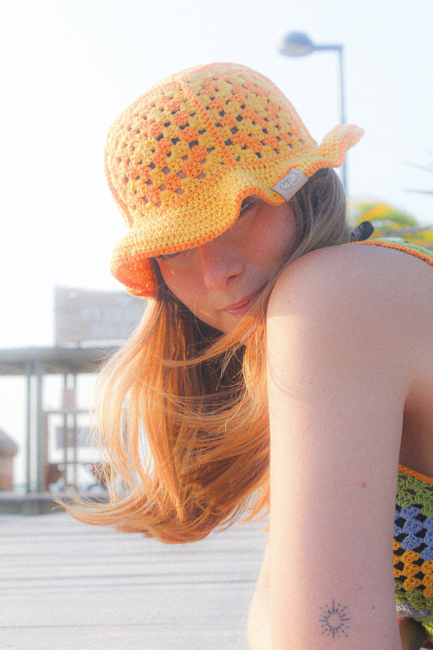 Pattern Granny Bucket Hat - English