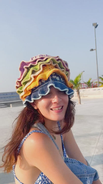 Pattern Granny Bucket Hat - English